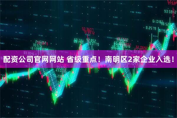 配资公司官网网站 省级重点！南明区2家企业入选！